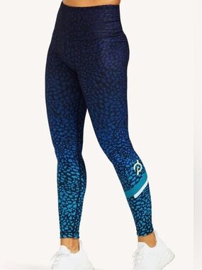 Peloton Woman High Waist Performance Leggings in Navy Teal Size Medium